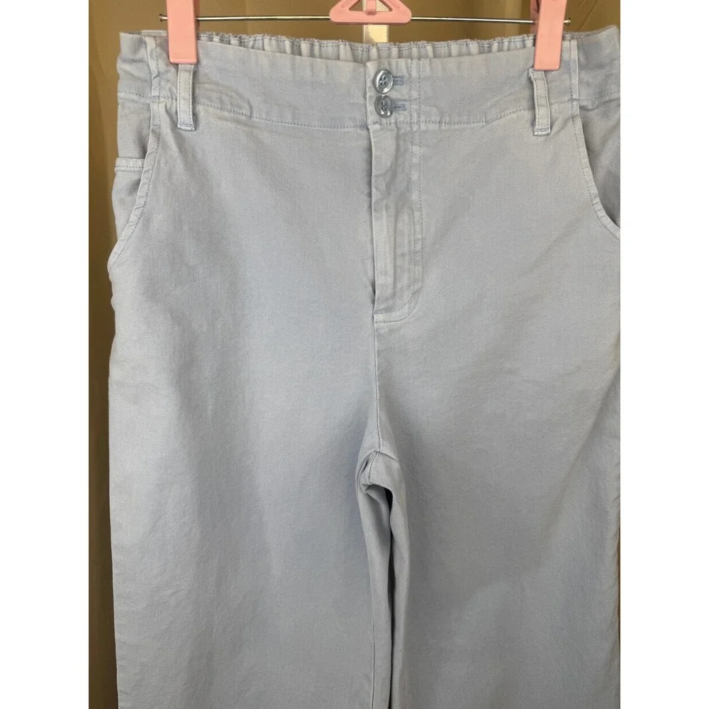 YFB‎ Young Fabulous & Broke Light Blue Wide leg Cropped Pants Women's M